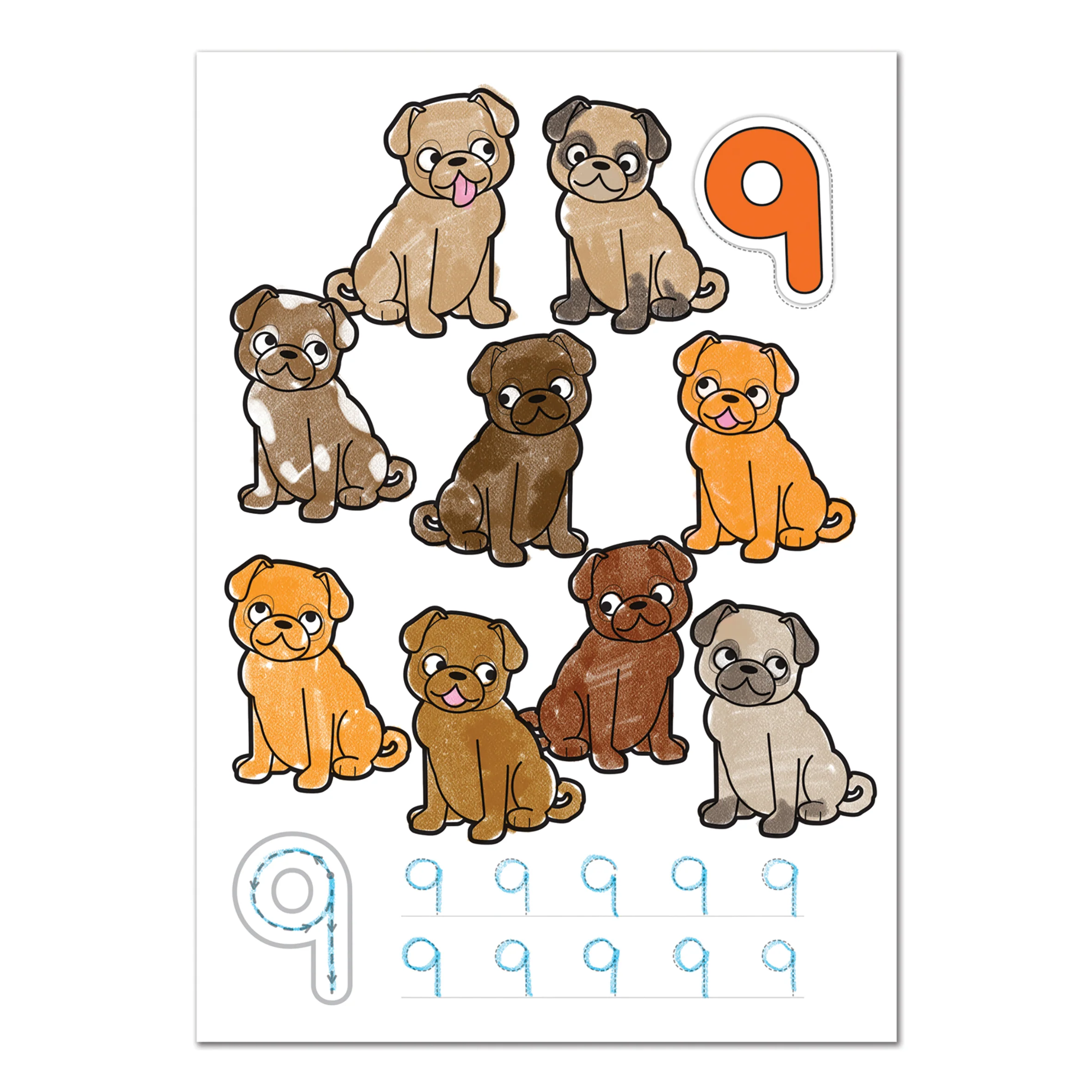 1-20 Sticker and Colouring Learn To Count Activity Book - Image 3