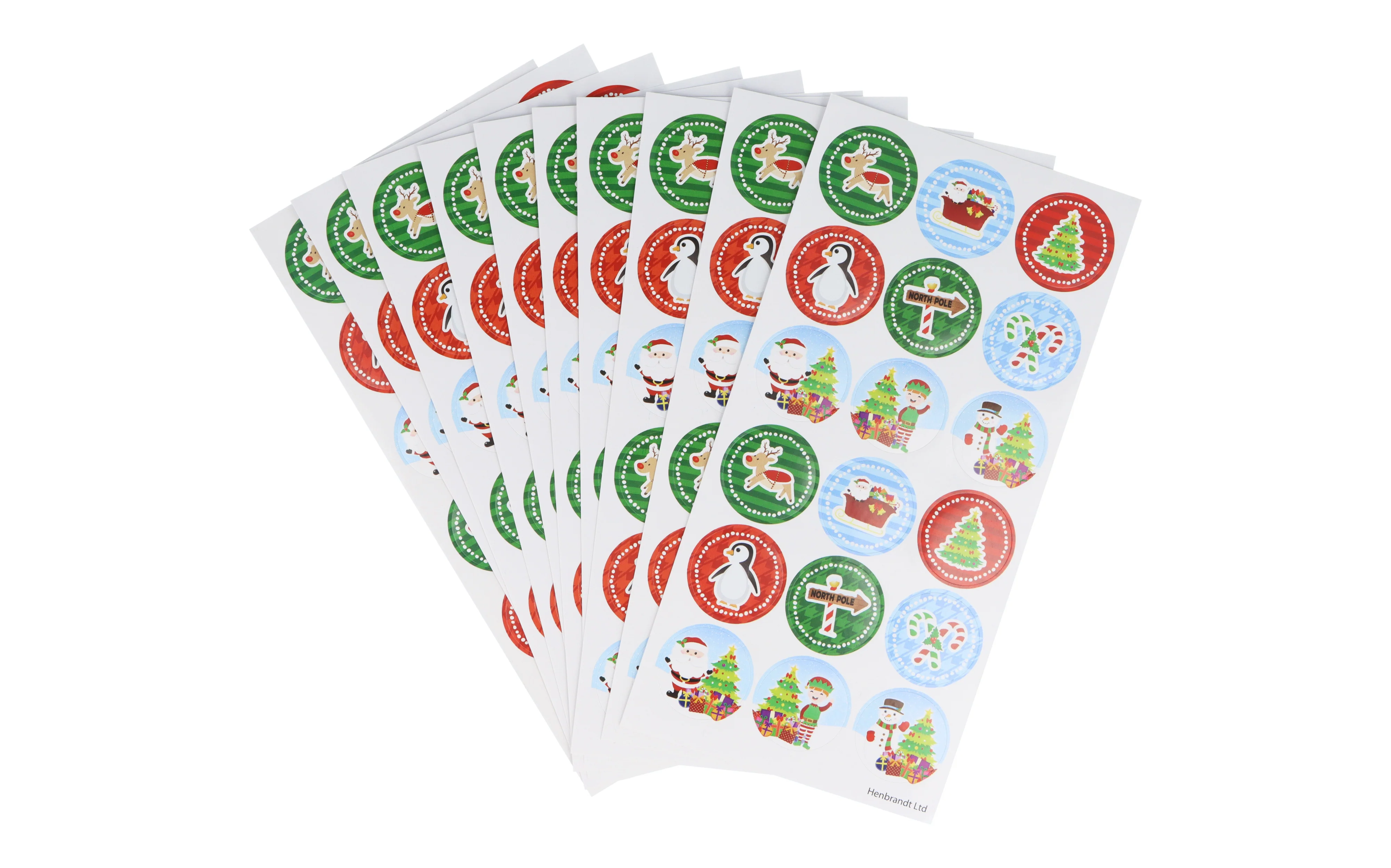 10 Large Christmas Sticker Sheets - Image 2