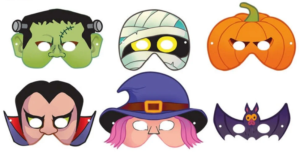 12 Halloween Kids Party Masks