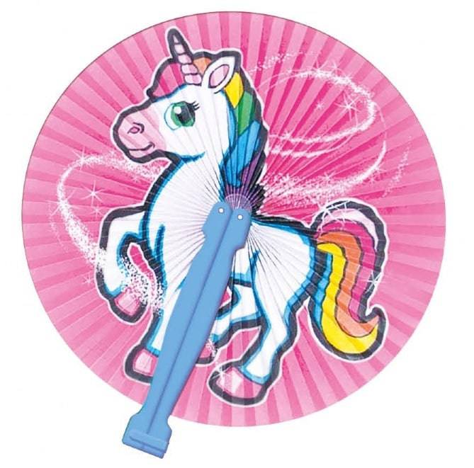 12 Paper Folding Unicorn Fans