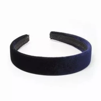 2.5cm Wide Navy Velvet Alice Band Hairband School , Party - Image 2