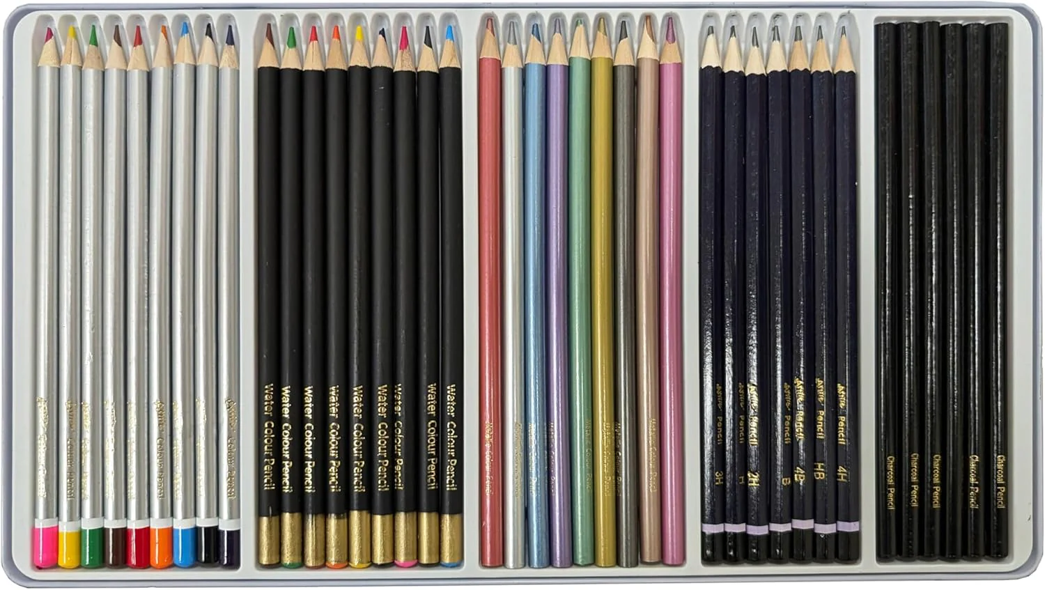 40 Artist Pencils Set with Storage Tin - Image 2