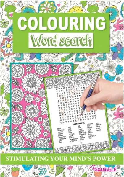 A4 Colouring Word Search Book Adult Colouring Book