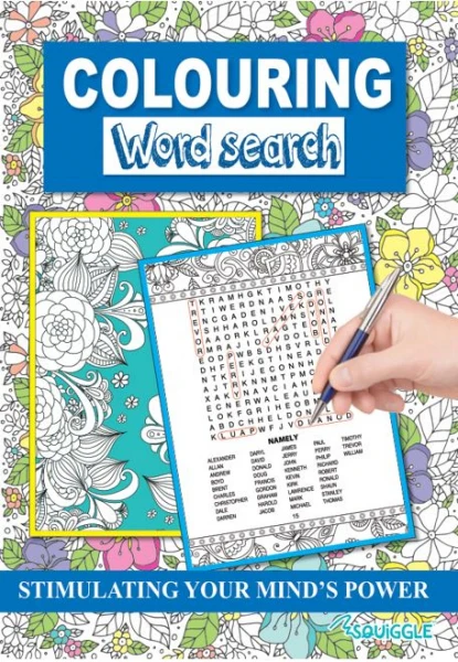 A4 Colouring Word Search Book Adult Colouring Book
