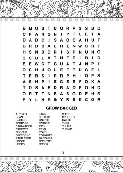 A4 Colouring Word Search Book Adult Colouring Book - Image 2
