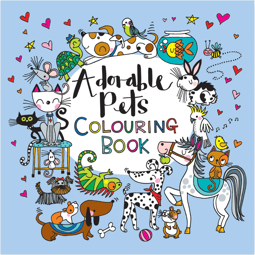 Adorable Pets Colouring Book by Rachel Ellen Designs