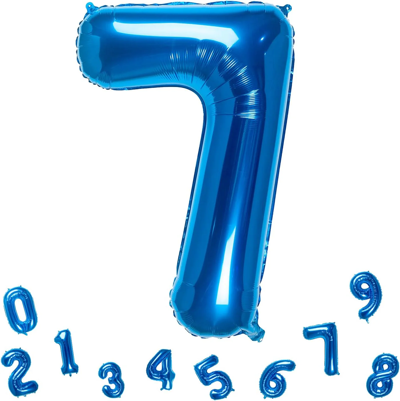 Age 7 Blue Birthday Party Balloon