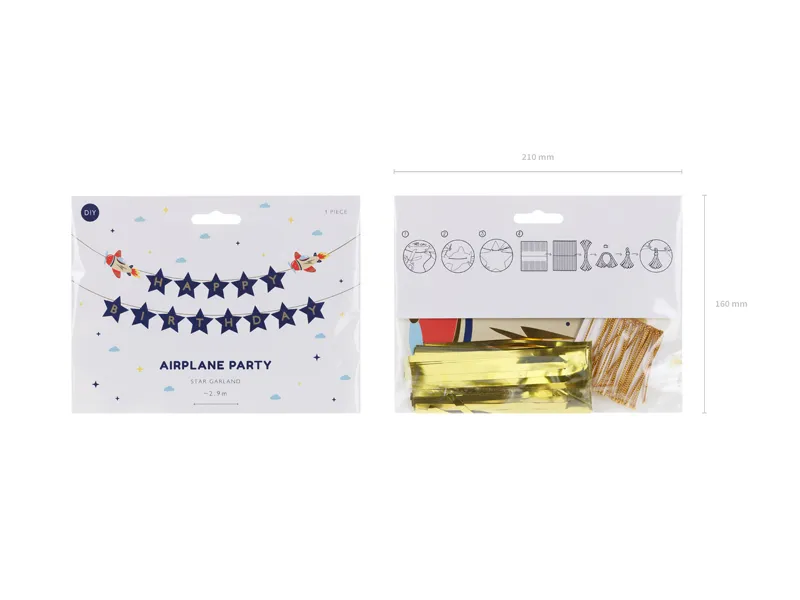 Airplane Happy Birthday Party Banner, 2.5 m - Image 7
