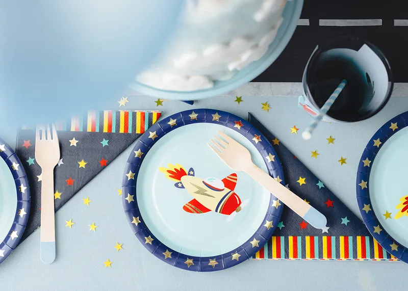 Airplane Paper Plates 18 cm (Pack of 6) - Image 3
