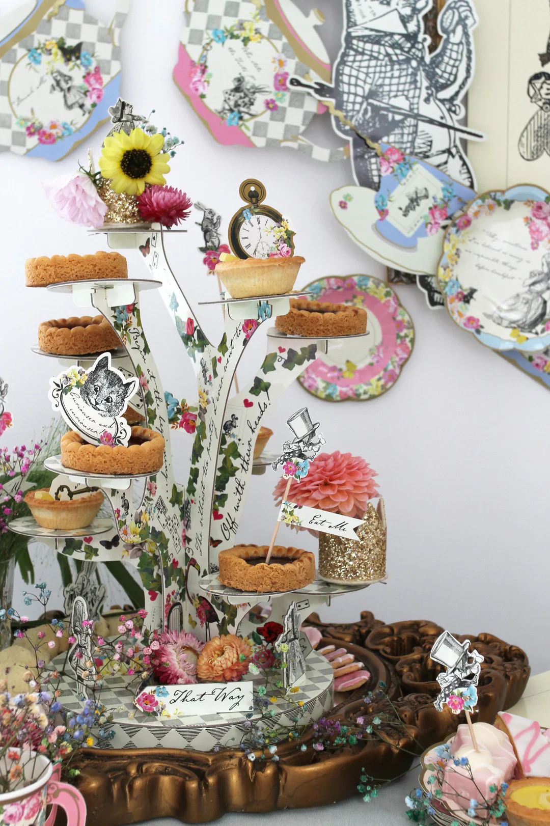 Alice in Wonderland Tree Shaped Cake Stand Party Table Decoration - Image 6