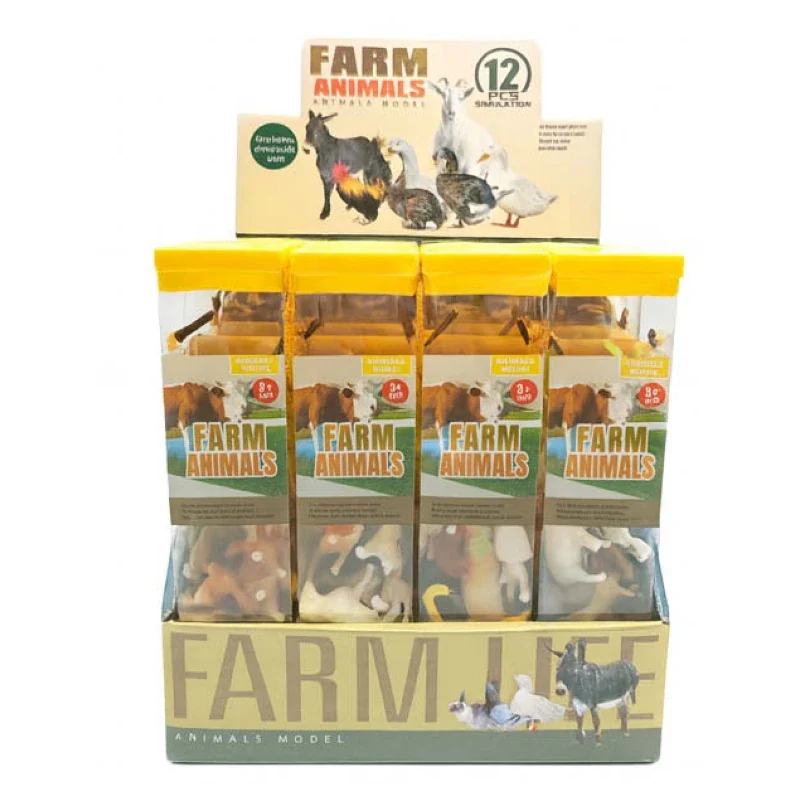 Animal World Farm Animals Mini Figure Toys Tube Playset - Image 3