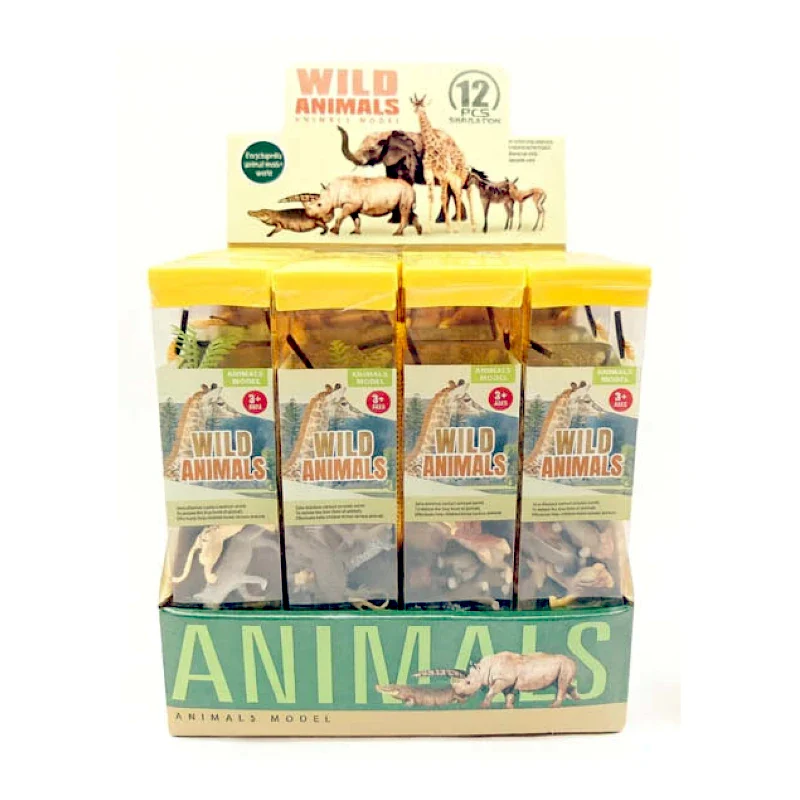 Animal World Wild Animals Mini Figure Toys Tube Playset - Image 3