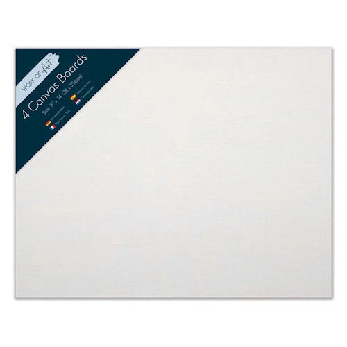 Artist Canvas Boards 4 Pack 11" x 14" - Professional Quality