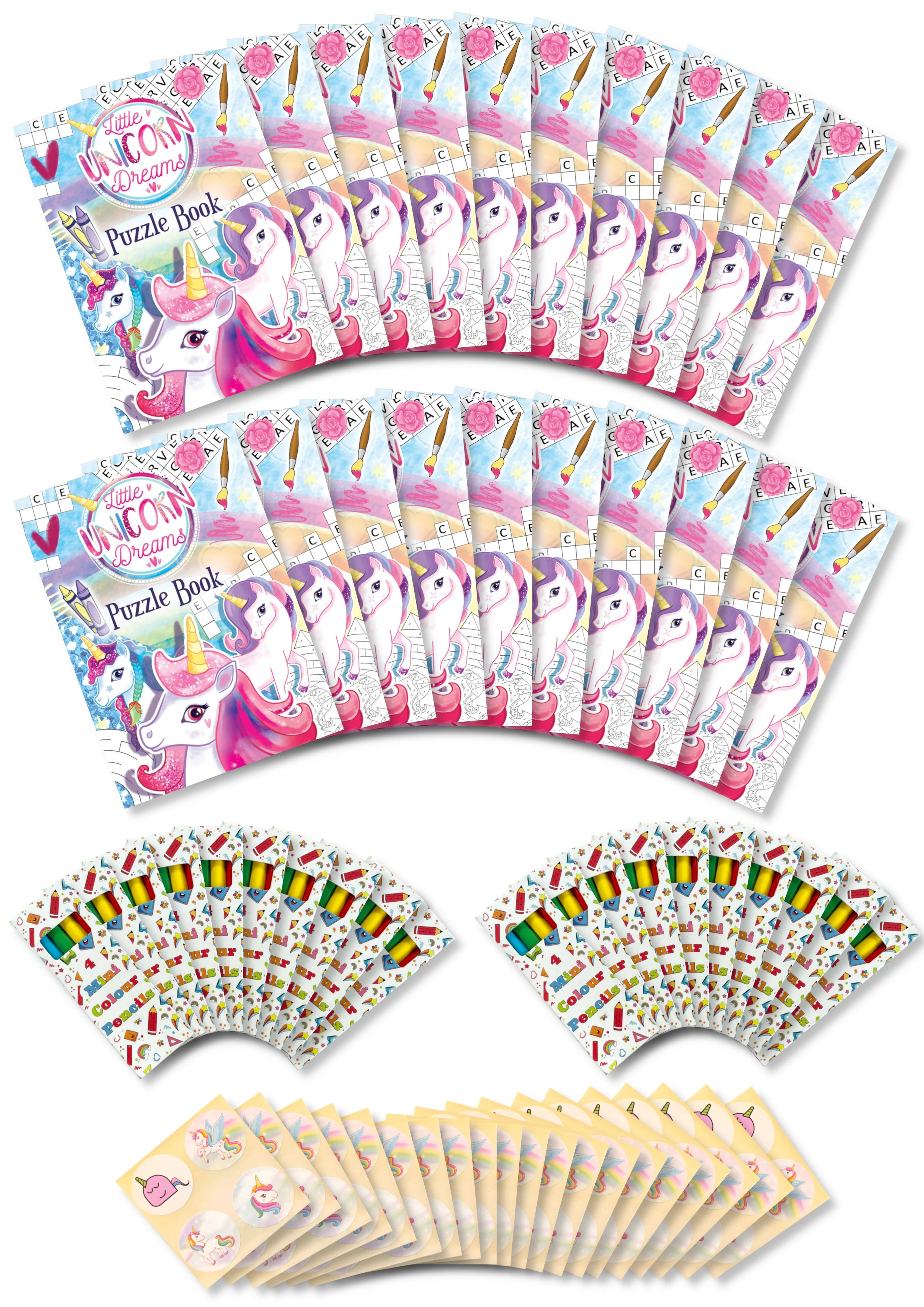 Assortment of 20 Themed Activity Books, 20 Sheets of Stickers and 20 Sets of Pencils - Image 2