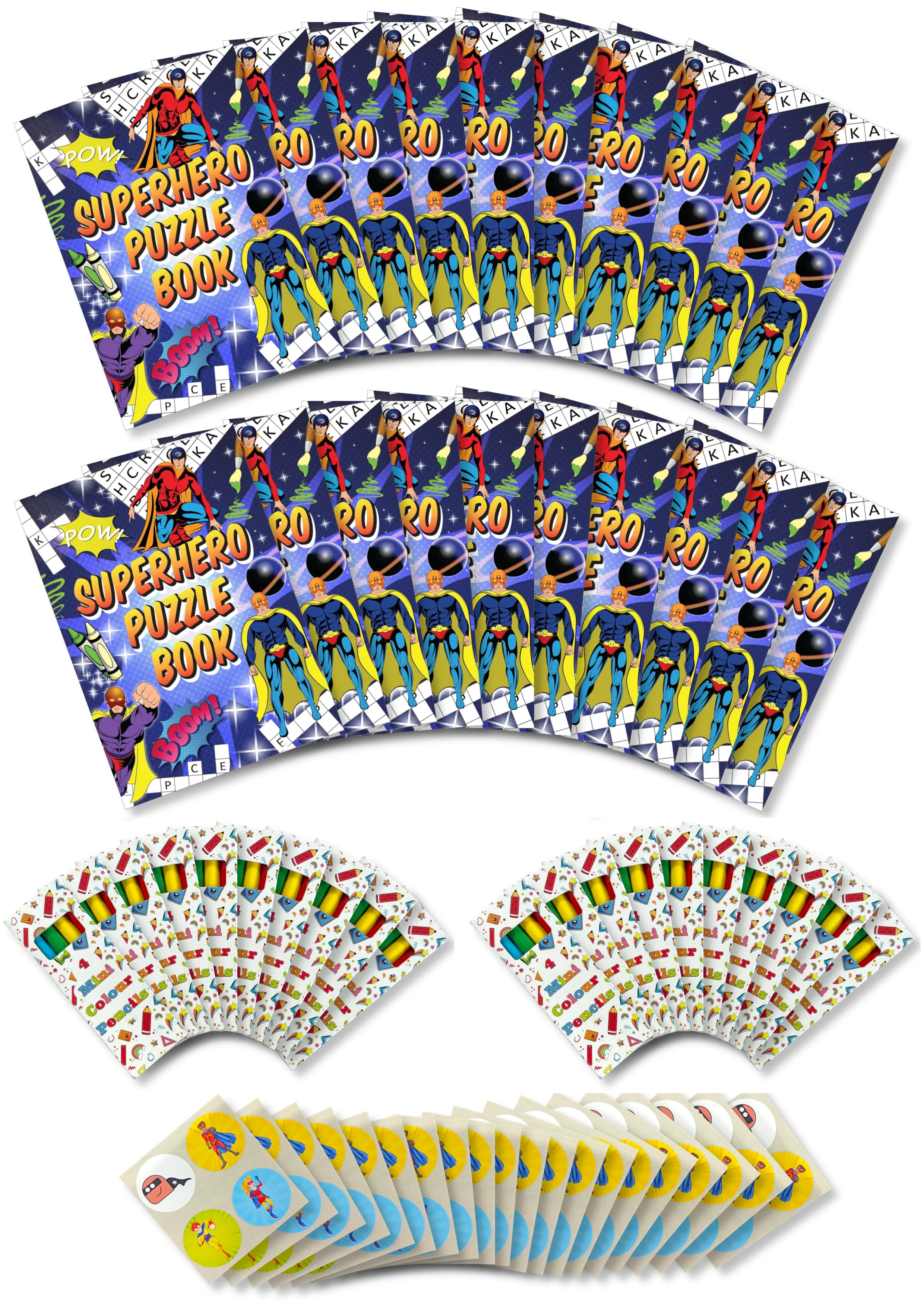Assortment of 20 Themed Activity Books, 20 Sheets of Stickers and 20 Sets of Pencils - Image 3