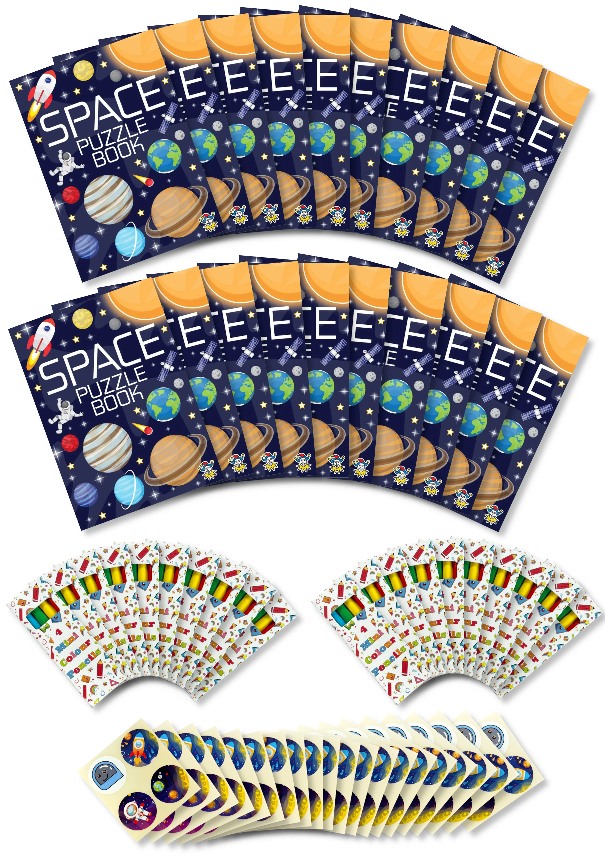 Assortment of 20 Themed Activity Books, 20 Sheets of Stickers and 20 Sets of Pencils - Image 4