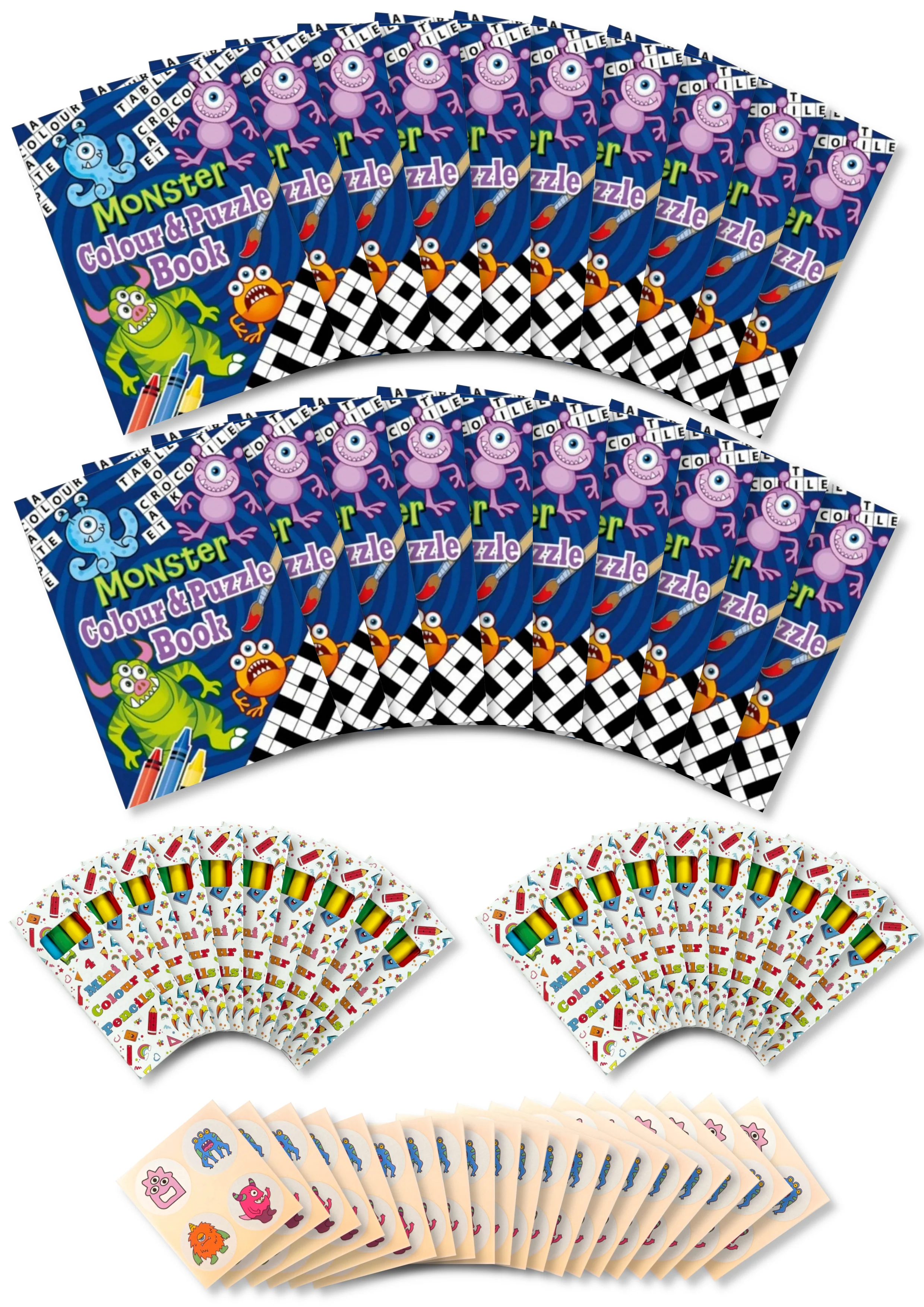 Assortment of 20 Themed Activity Books, 20 Sheets of Stickers and 20 Sets of Pencils - Image 6