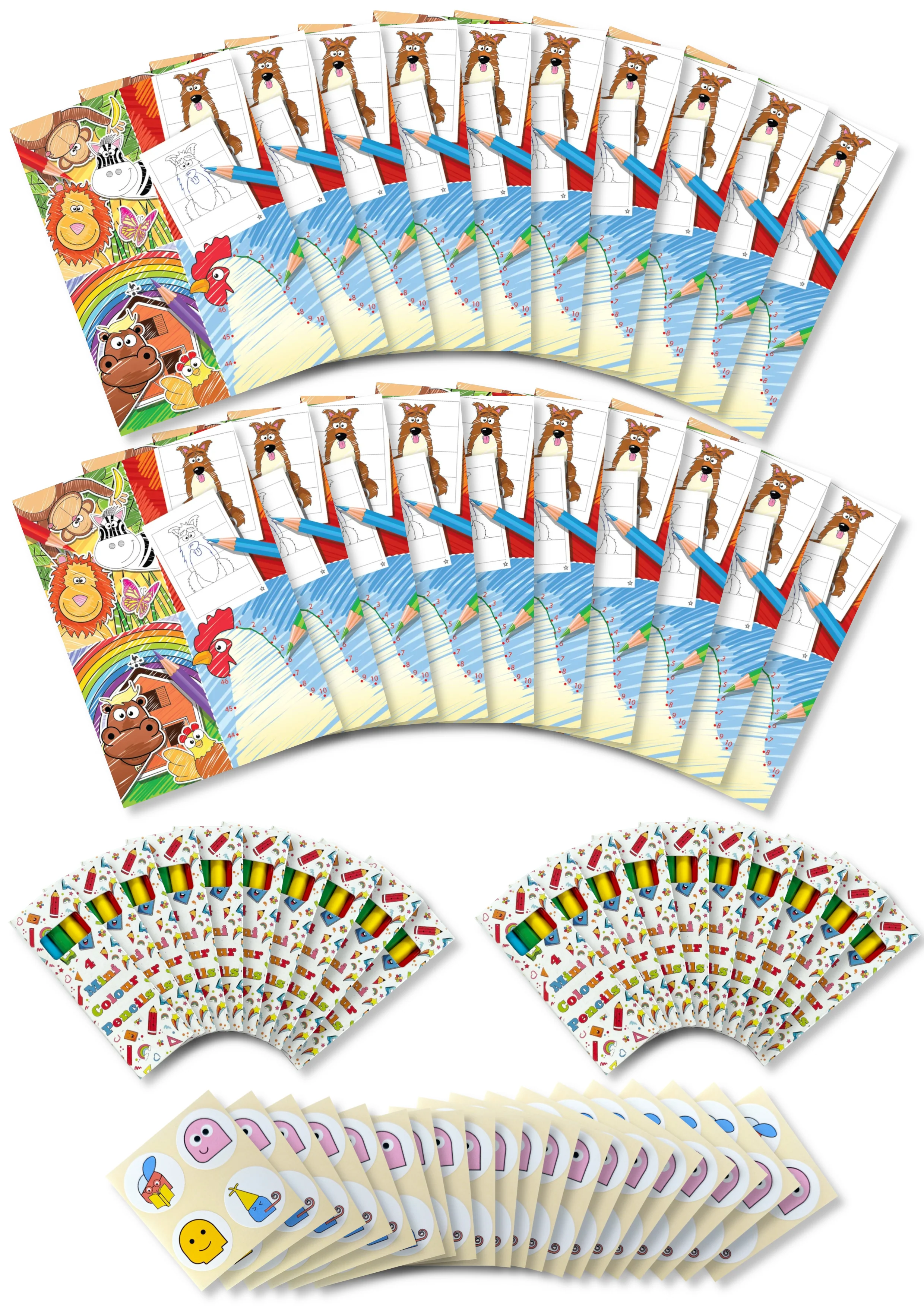 Assortment of 20 Themed Activity Books, 20 Sheets of Stickers and 20 Sets of Pencils - Image 9