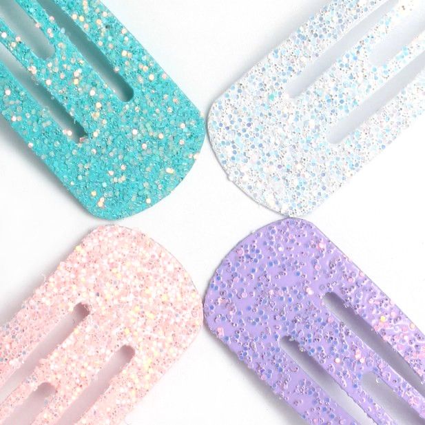Babies Frosted Glitter Snap Clips Hair Accessories 3cm (Pack of 8) - Image 3