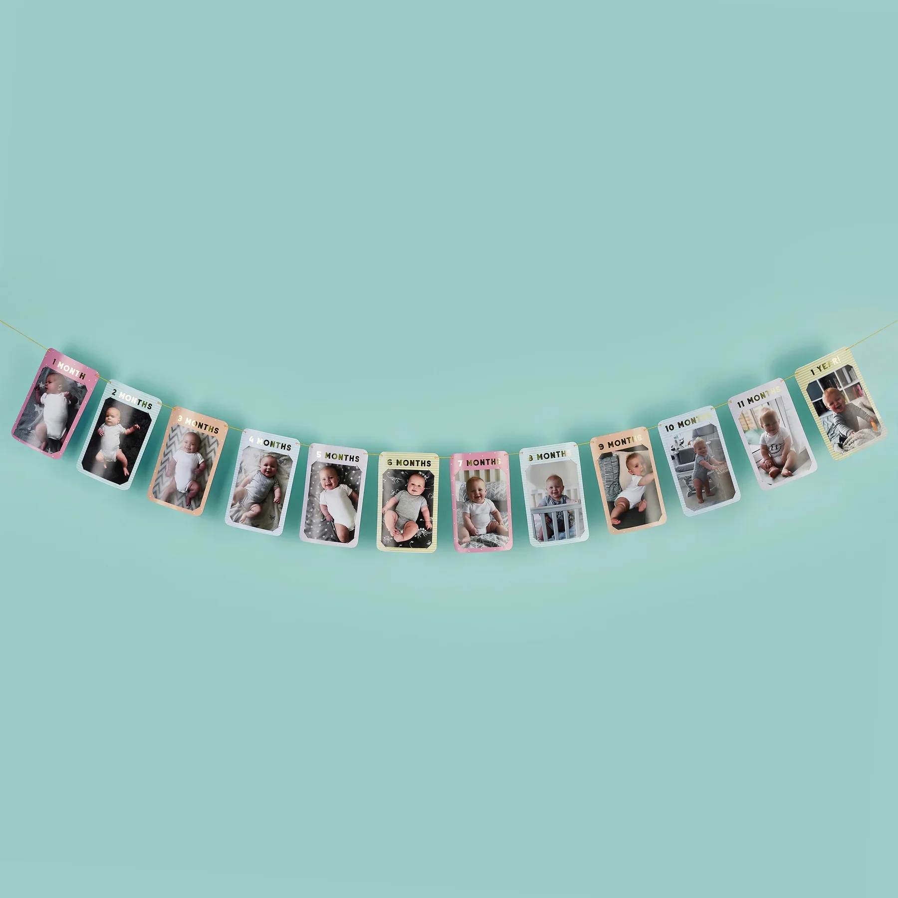 Baby 12 Month Milestone Photo Bunting Banner