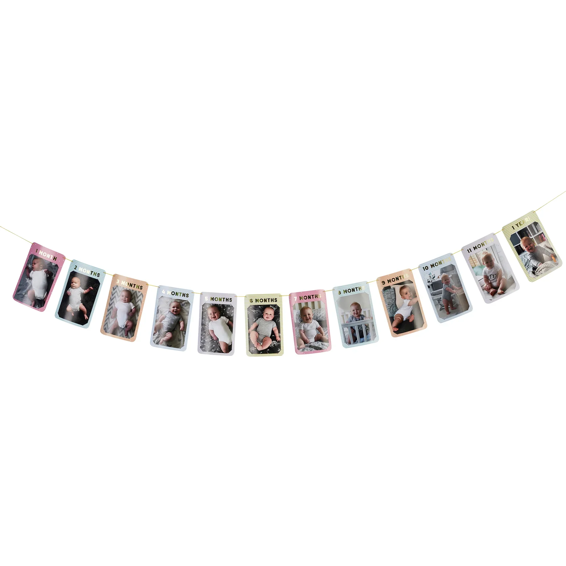 Baby 12 Month Milestone Photo Bunting Banner - Image 2
