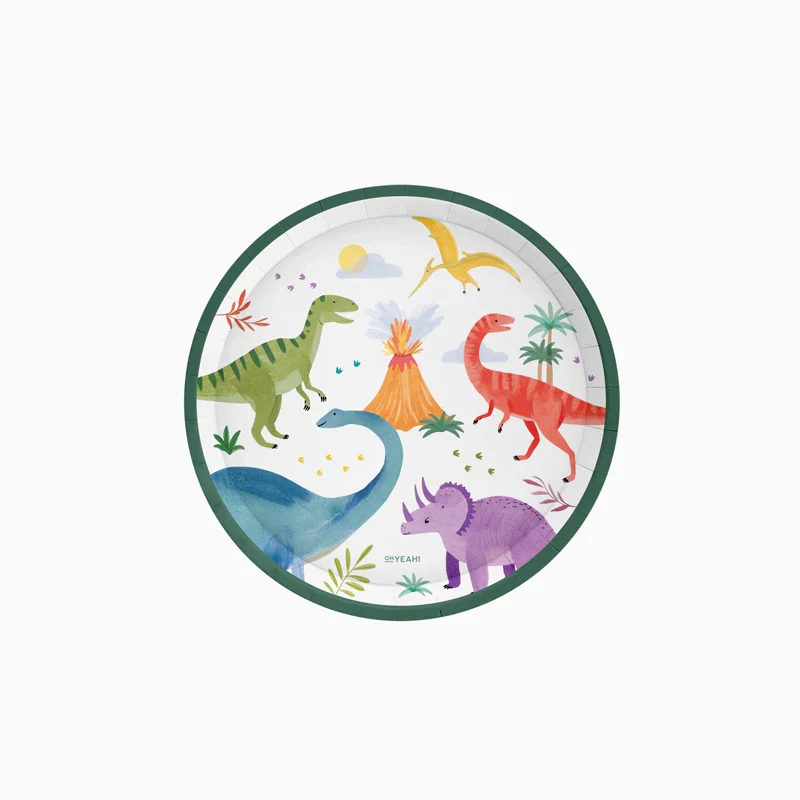 Baby Dino Paper Plates 17 cm (Pack of 6)