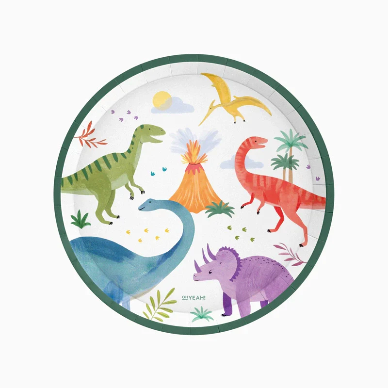 Baby Dino Paper Plates 23 cm (Pack of 6)