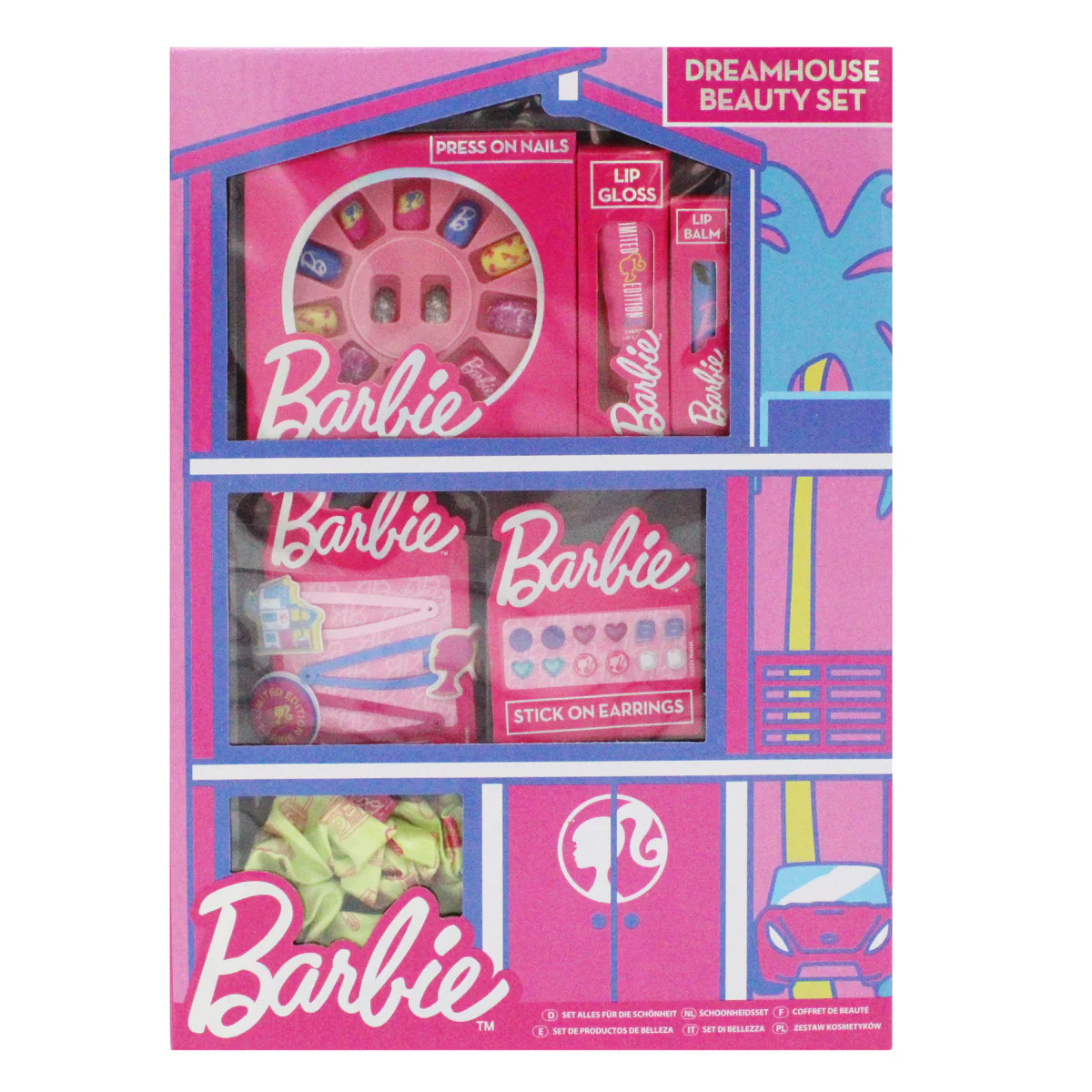 Barbie Dreamhouse Beauty Set inc Lip gloss, Stick on nails, earrings & more - Image 2