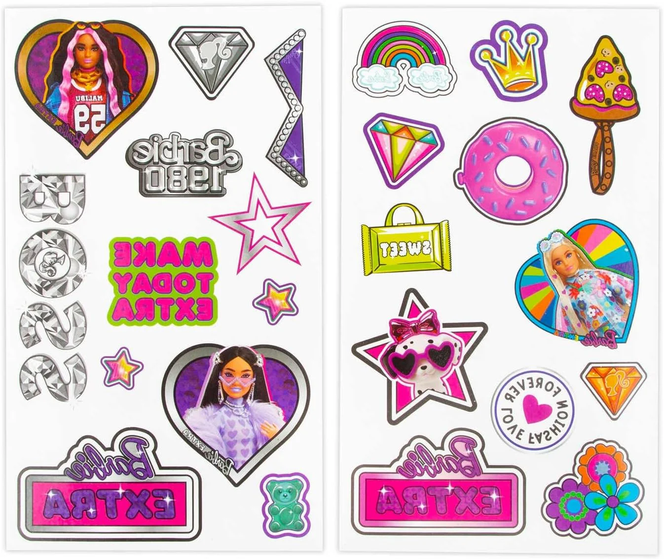 Barbie Glitter Children's Temporary Tattoos - Image 3