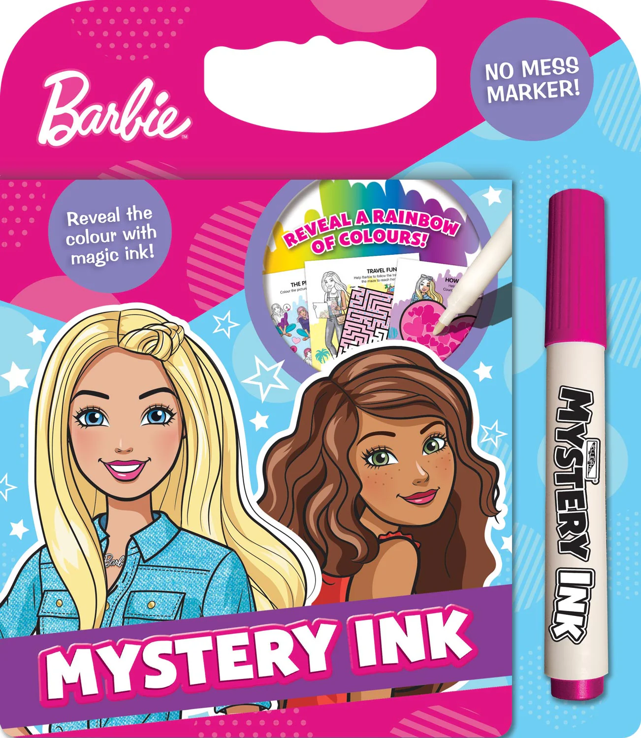Barbie Mystery Ink Invisible Ink Pen and  Activity Book Set