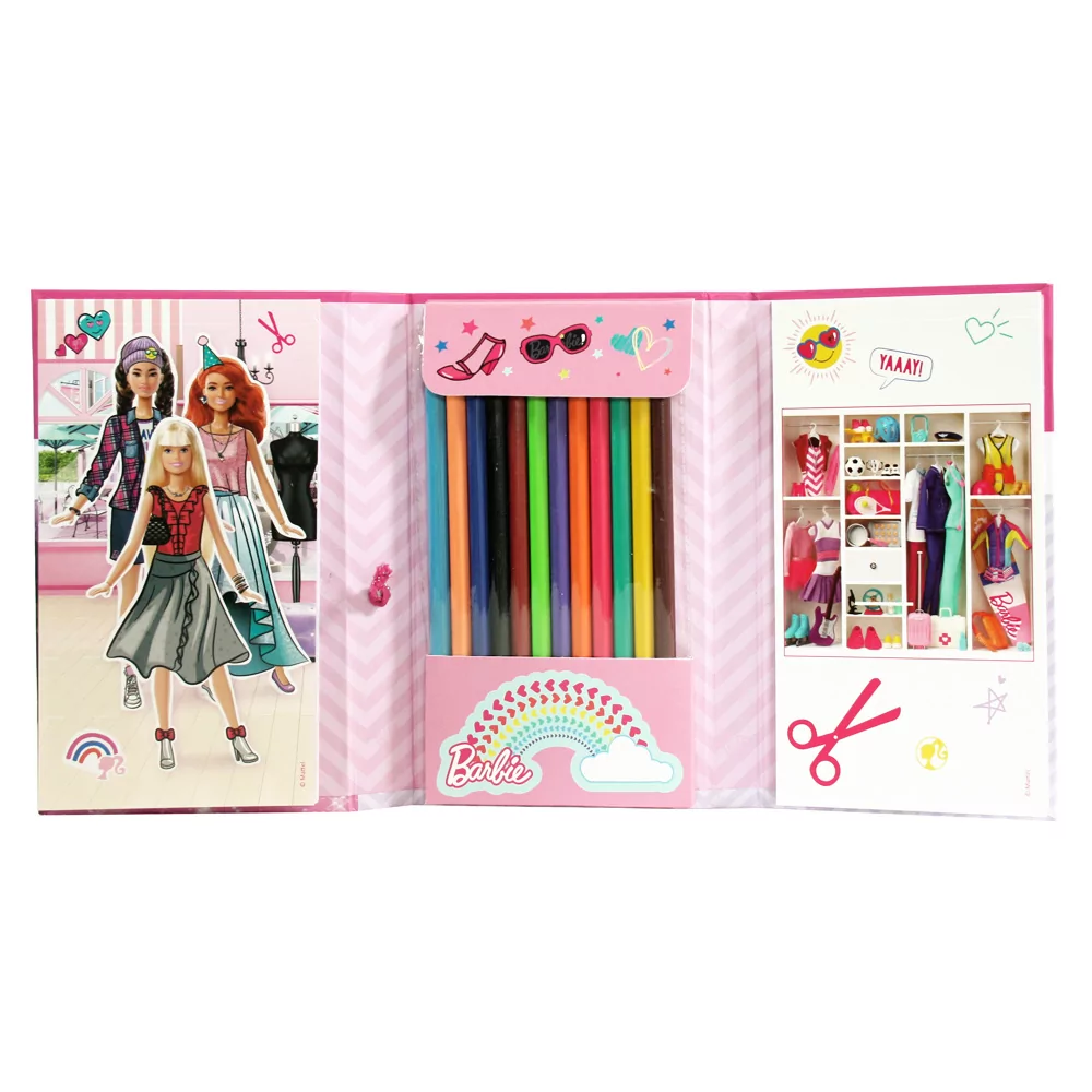 Barbie Wardrobe  -  Colour Your Own Paper Dolls Outfits Dress Up Book - Image 2