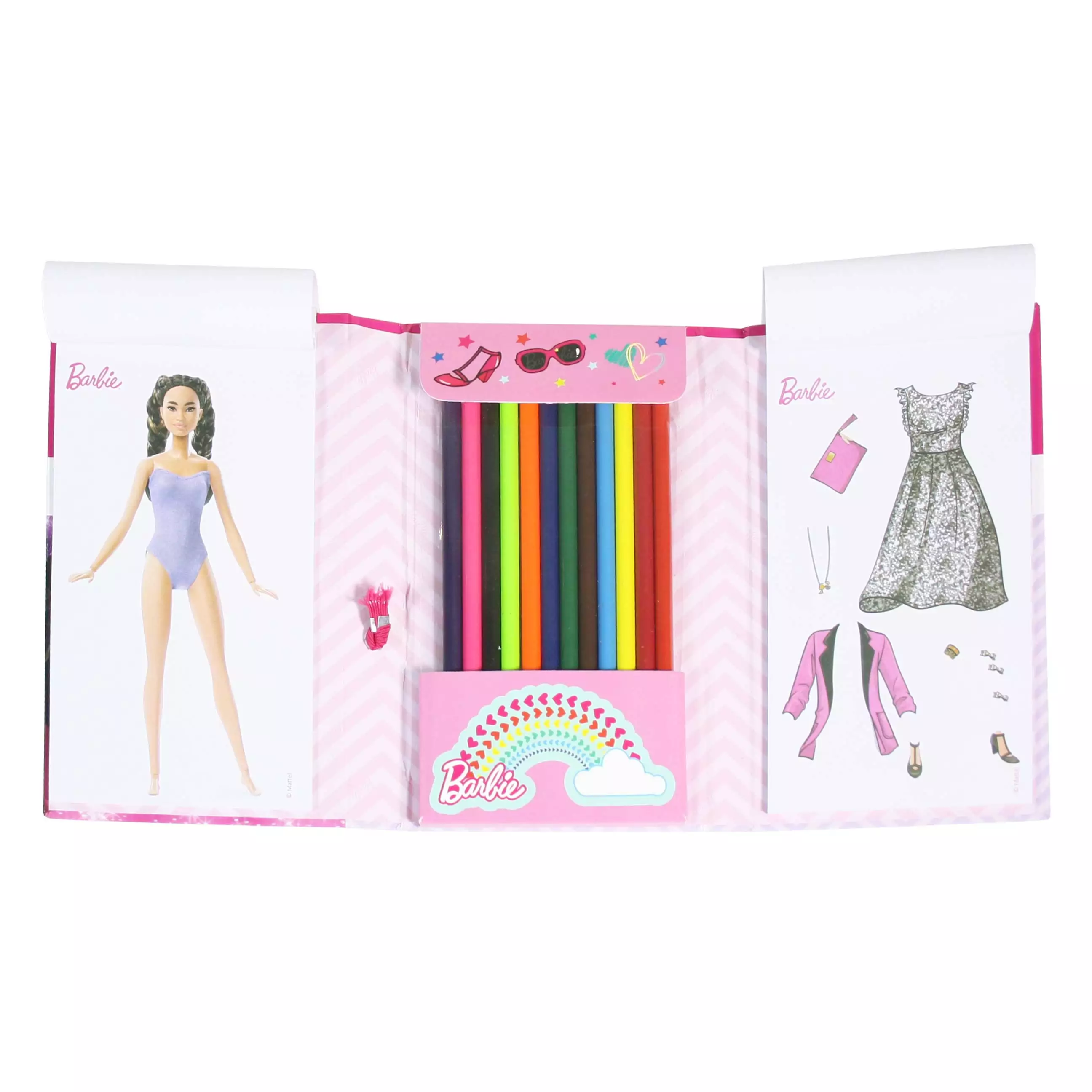 Barbie Wardrobe  -  Colour Your Own Paper Dolls Outfits Dress Up Book - Image 3