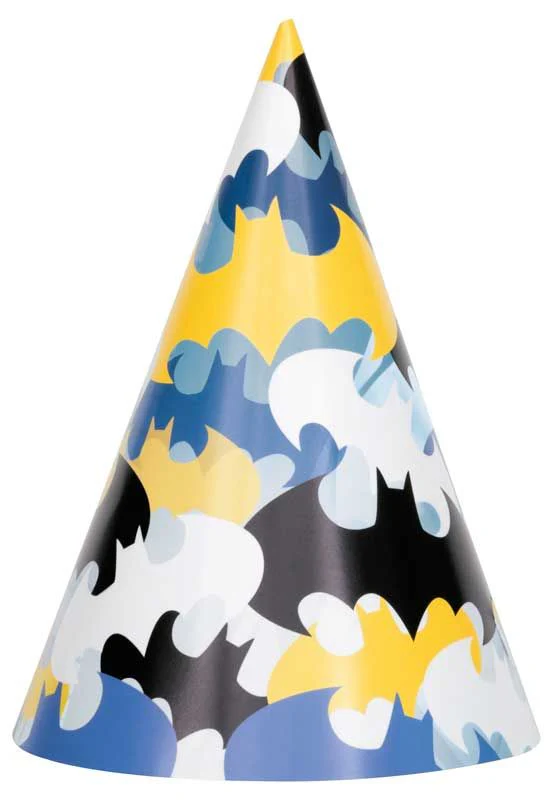 Batman Birthday Party Hat (Pack of 8)