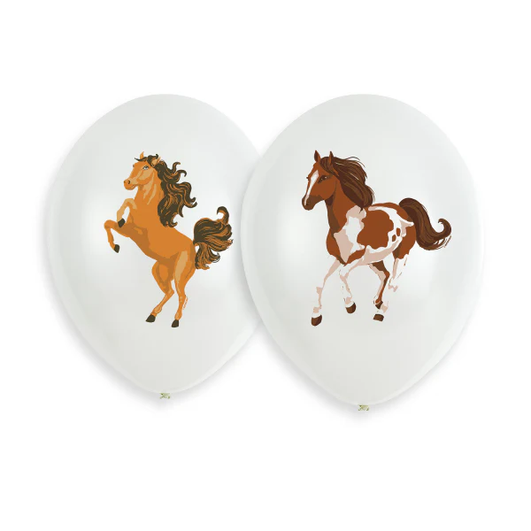 Beautiful Horses Latex Birthday Party Balloons 27cm (Pack of 6)