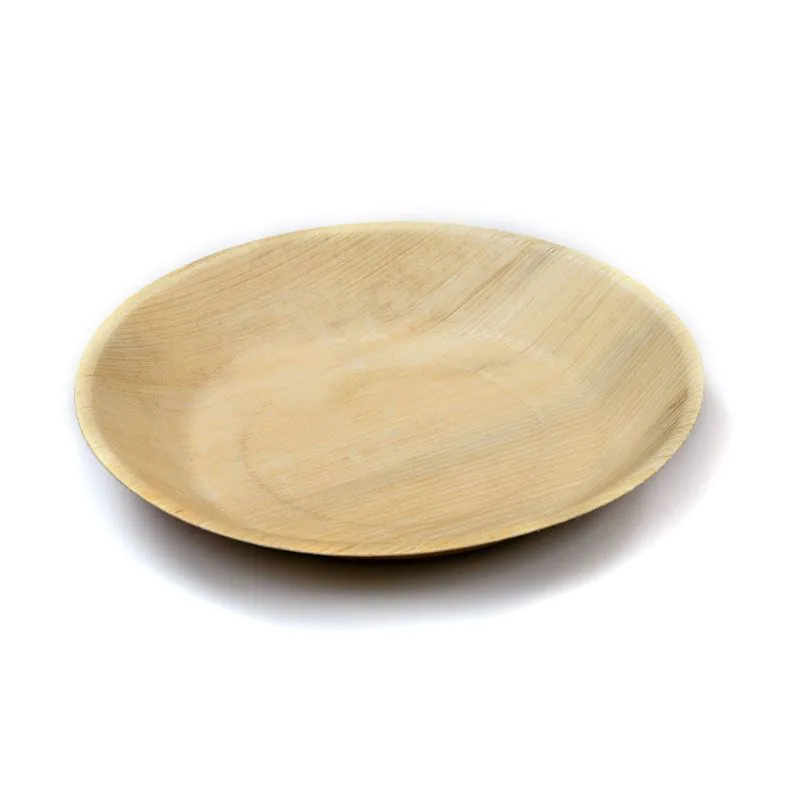 Biodegradable Round Palm Leaf Bowl 20cm Natural 25pk