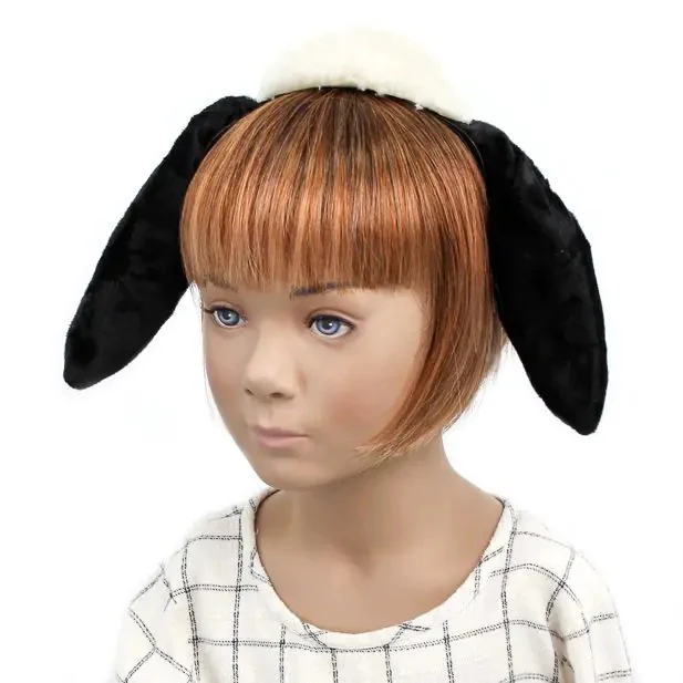 Black Sheep Ears Headband with Wool Style Top - Image 2