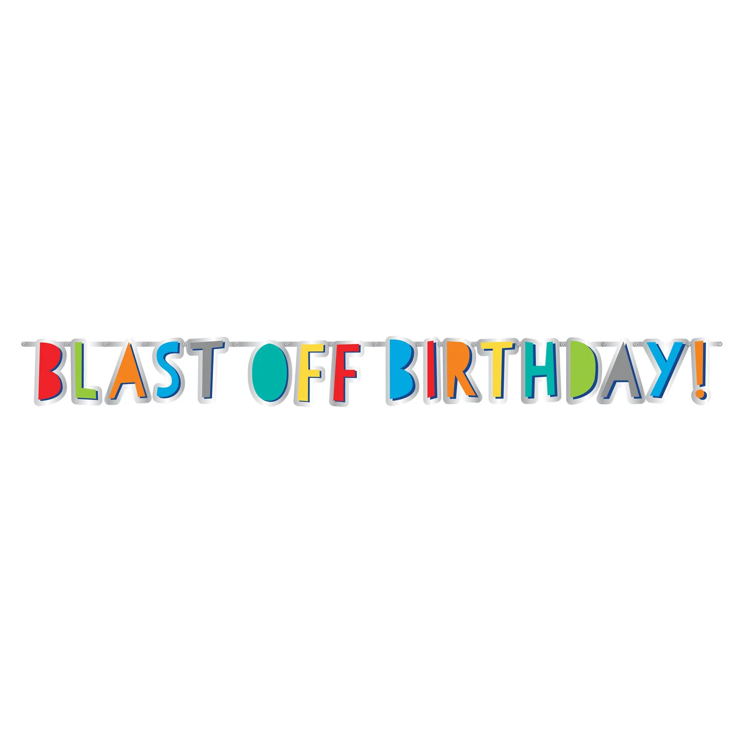 Blast Off Space Birthday Party Banner - Image 2