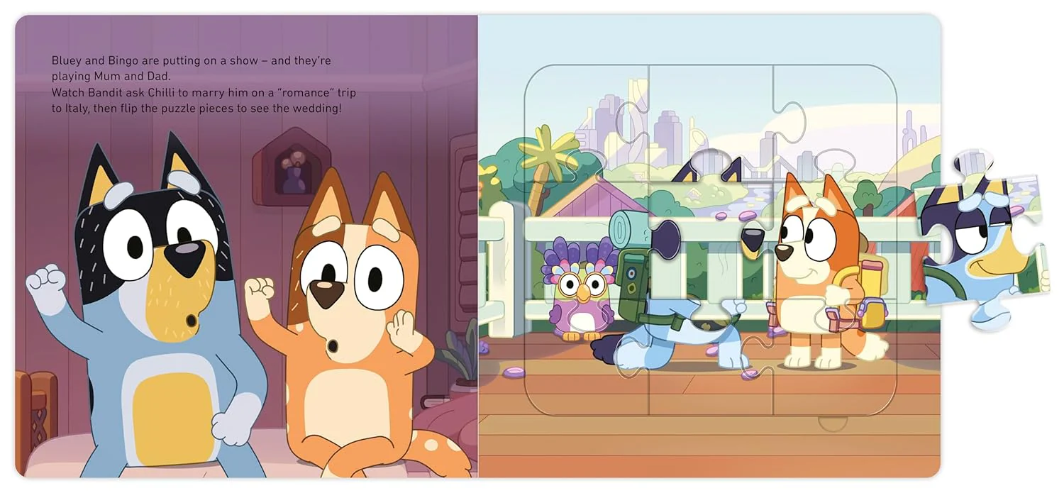 Bluey A Jigsaw Puzzle Board Book inc 4 Puzzles - Image 3