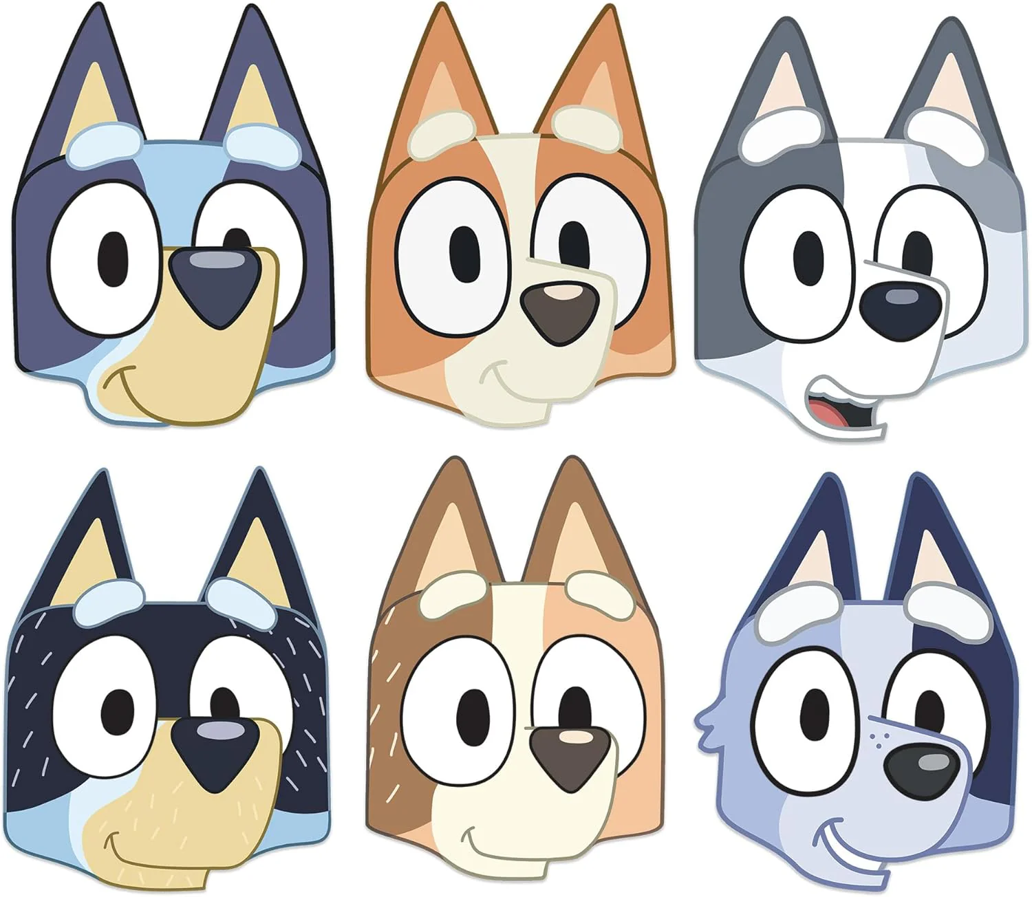 Bluey Family & Friends Party Masks (pack of 6) - Image 3