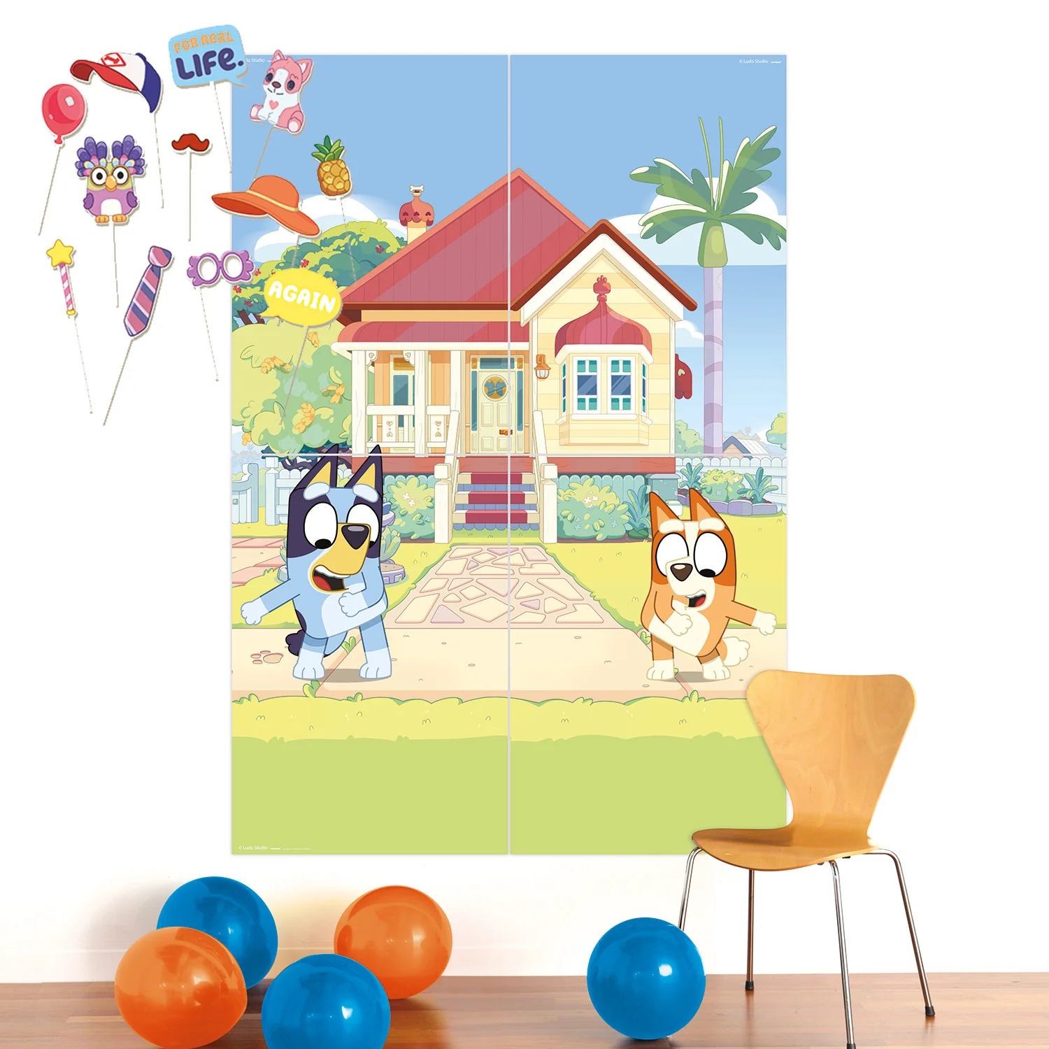 Bluey Party Birthday Party Backdrop Photo booth etc With Props