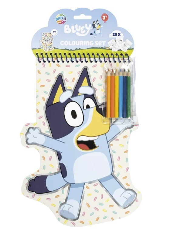 Bluey Shaped Colouring Set