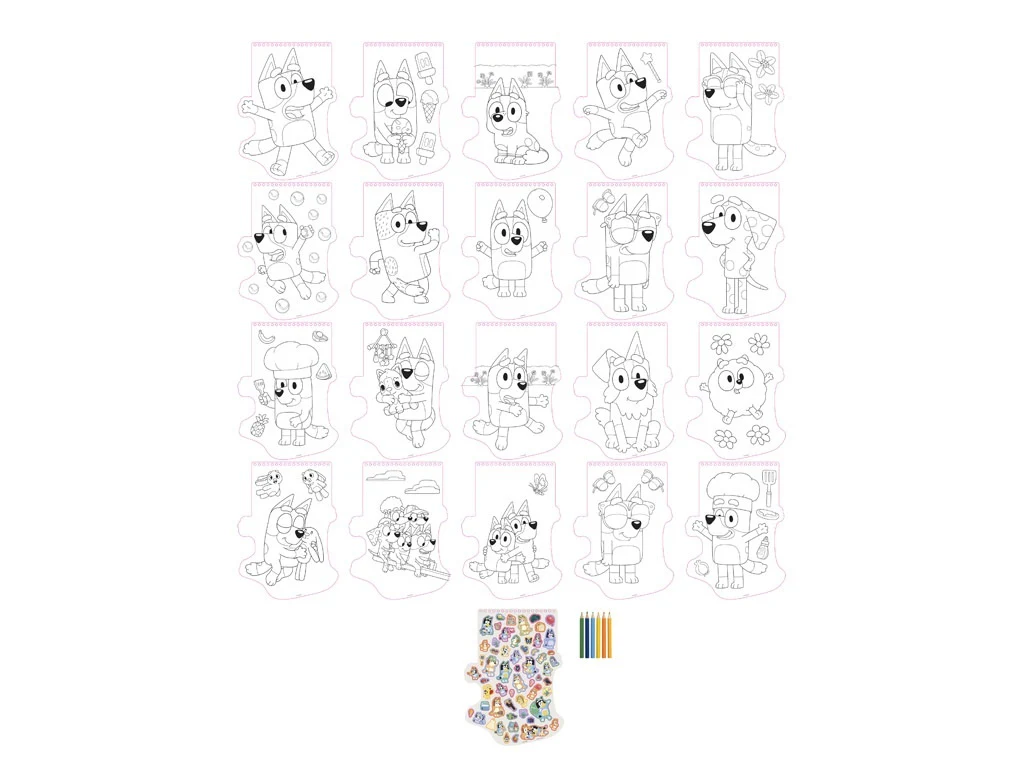 Bluey Shaped Colouring Set - Image 2