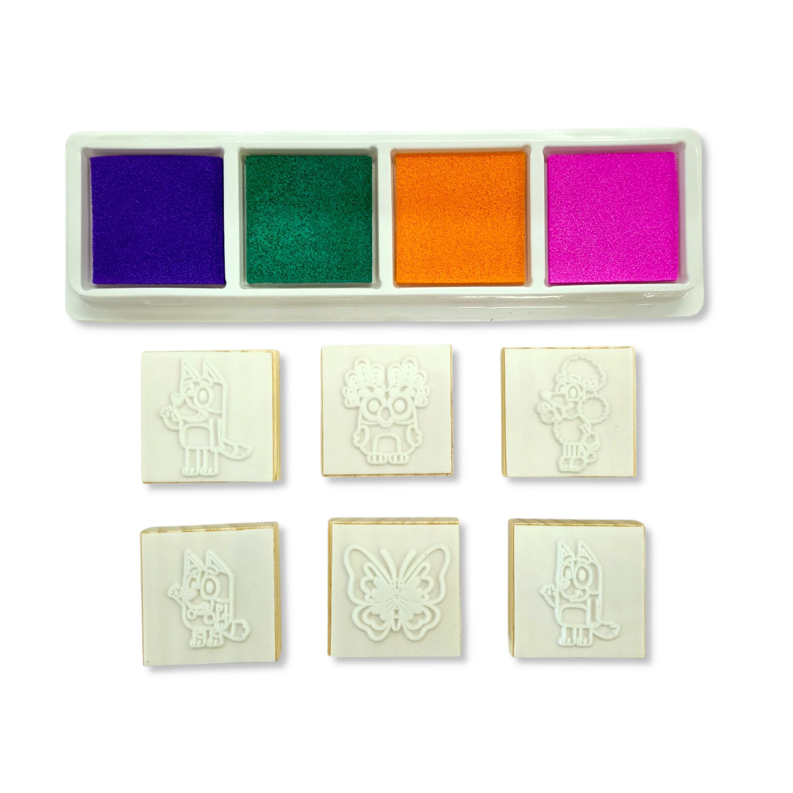 Bluey Wooden Stamper Set, 6 Stamps, 4 Ink Pads, Ages 3+ - Image 5