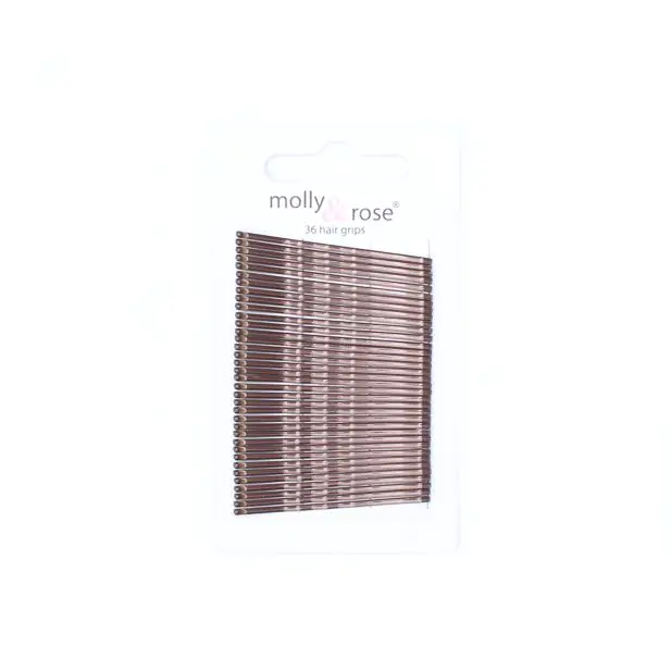 Brown Kirby Hair Grips - 45mm (Pack of 36)