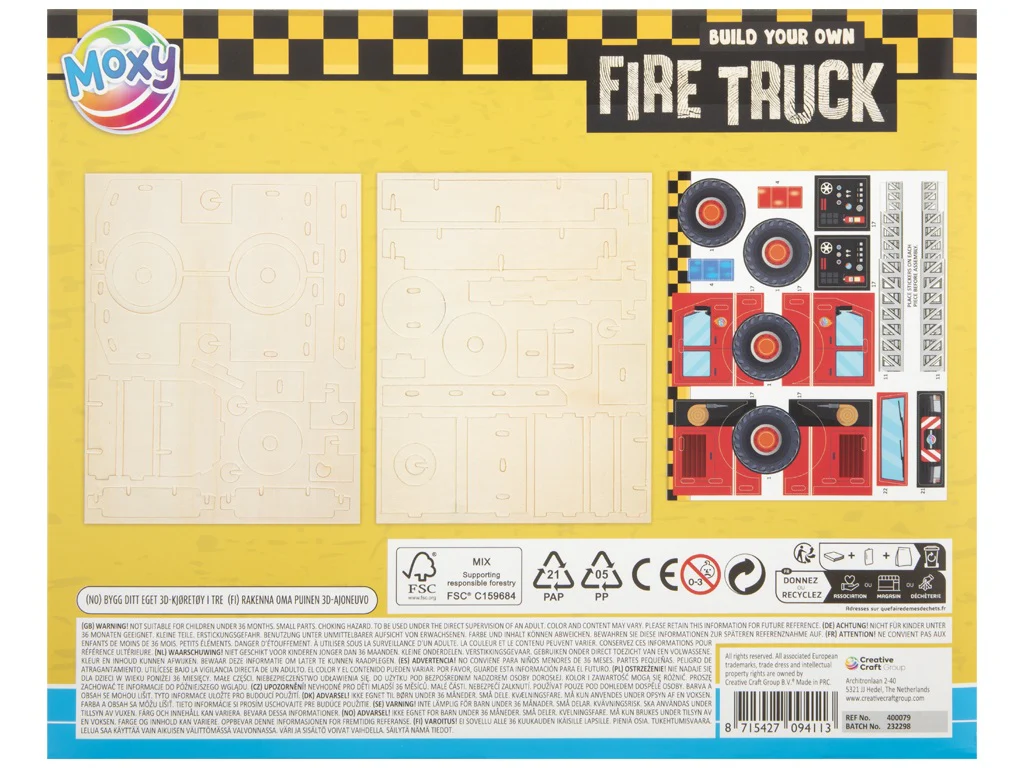 Build Your Own Wooden 3D Vehicle, Police Car, Fire Truck, Digger, Dump Truck - Image 10