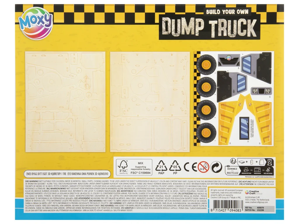 Build Your Own Wooden 3D Vehicle, Police Car, Fire Truck, Digger, Dump Truck - Image 6
