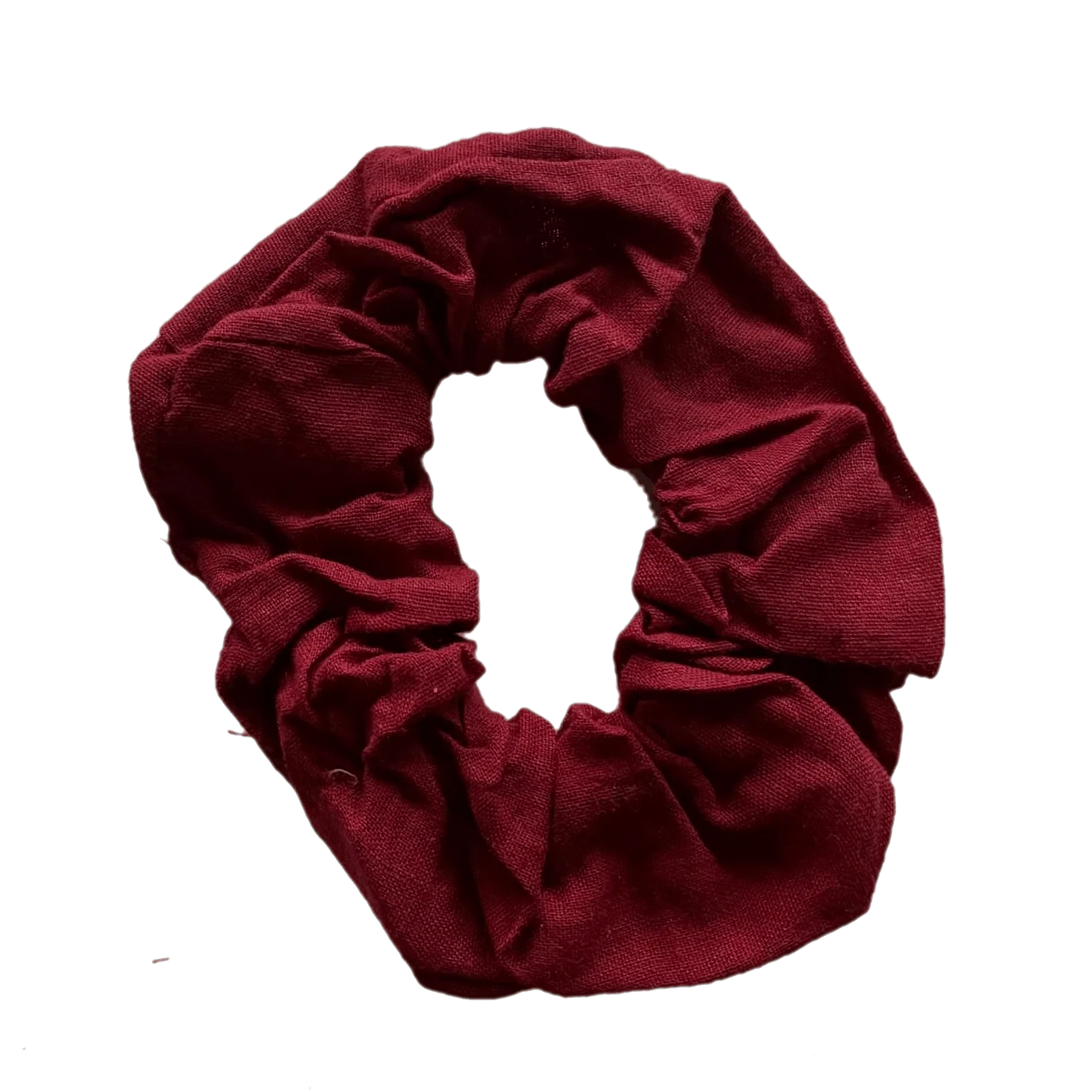 Burgundy Cotton Scrunchie