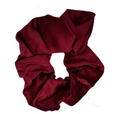 Burgundy Satin Hair Scrunchie