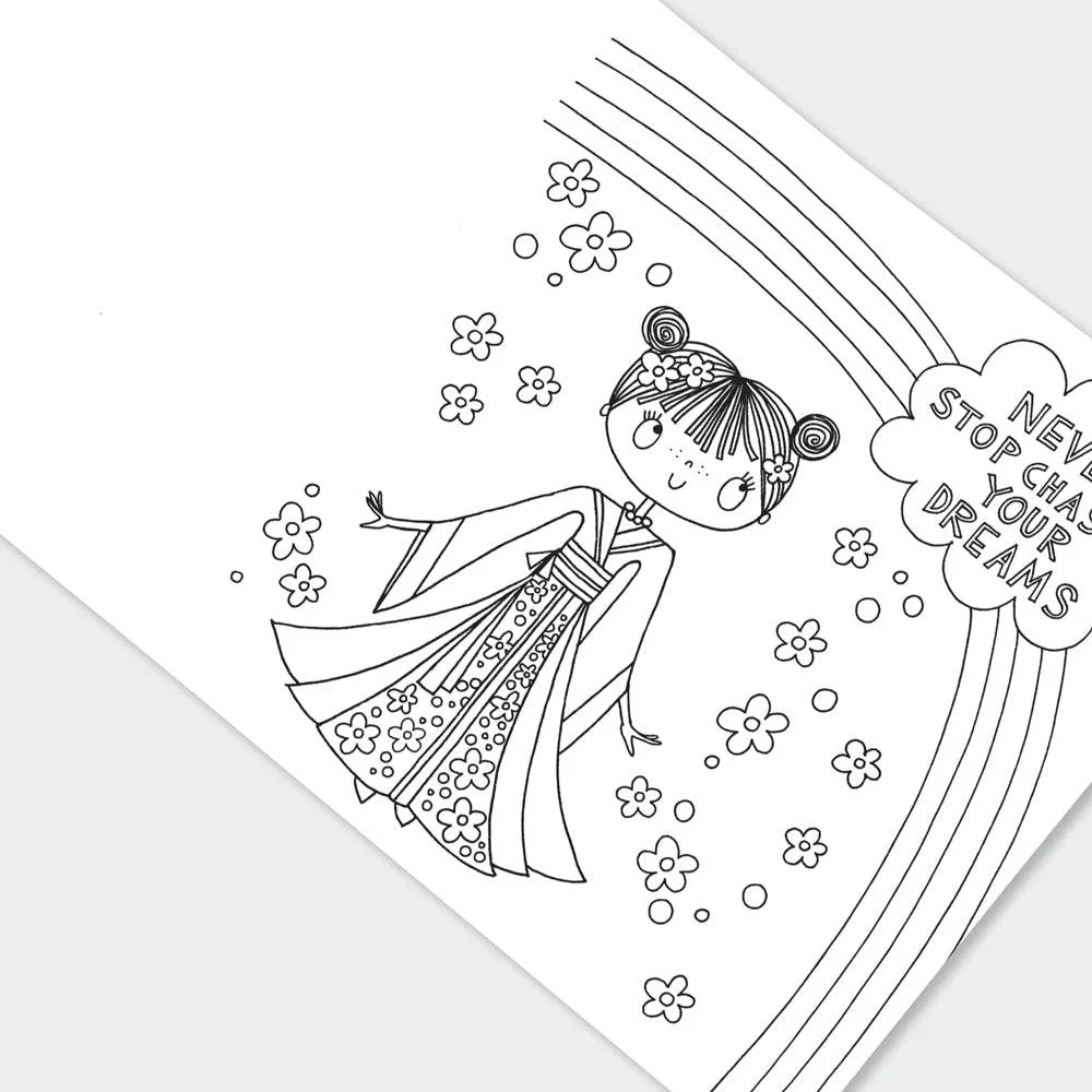 Cherry Blossom Princess & Friends Colouring Book by Rachel Ellen Designs - Image 2