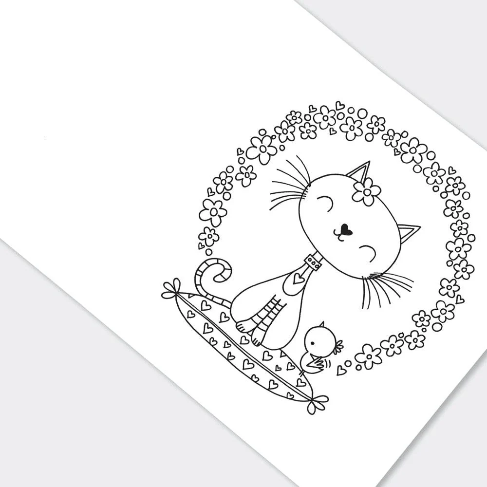 Cherry Blossom Princess & Friends Colouring Book by Rachel Ellen Designs - Image 3